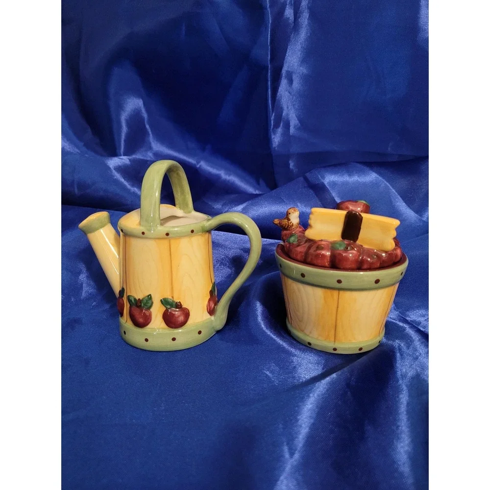 Dicksons Creamer and Sugar Bowl Set You are the Apple of God's Eye